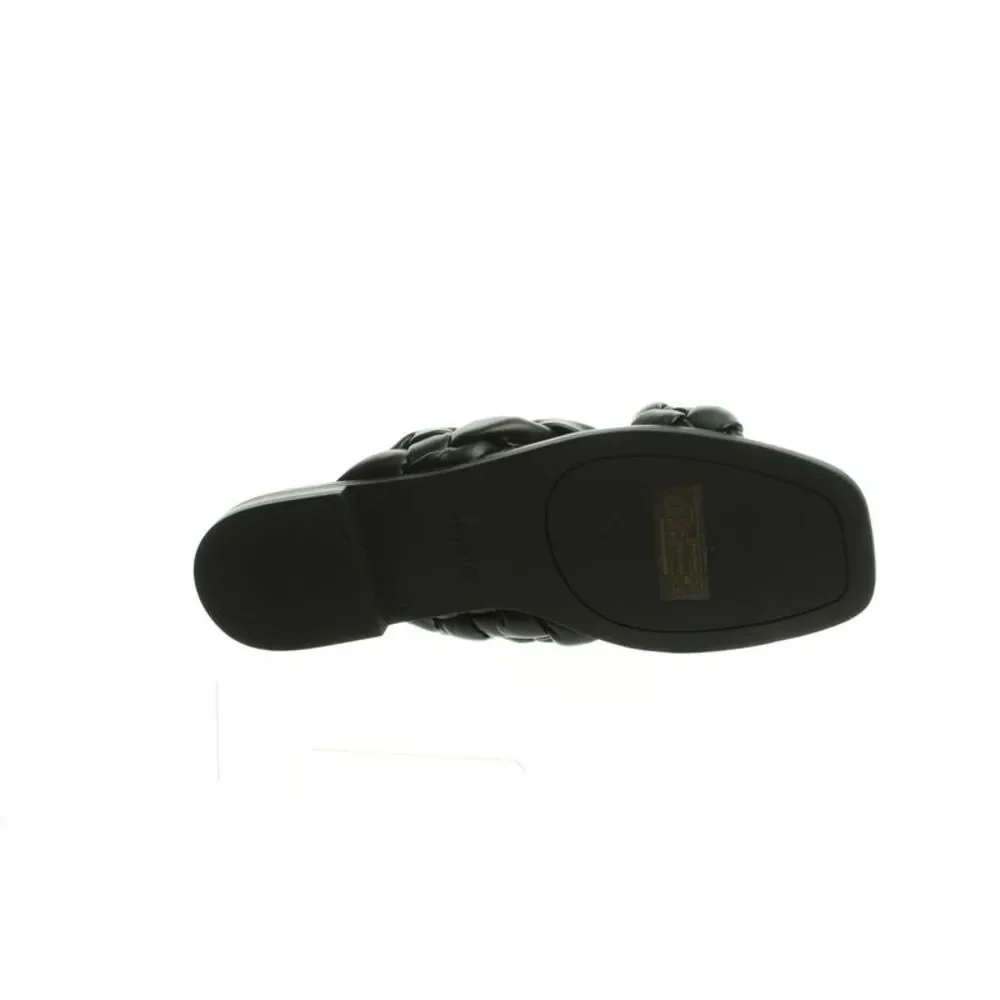 Vionic Black Braided Crossband Slide Sandals